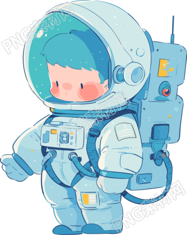卡通宇航員插圖