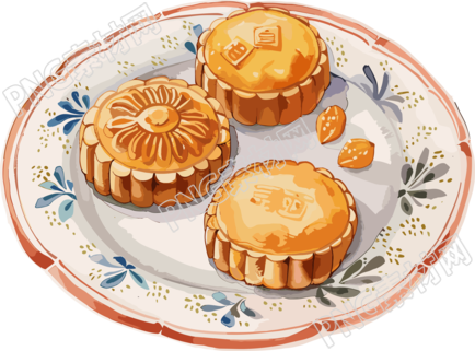月饼透明高清插图