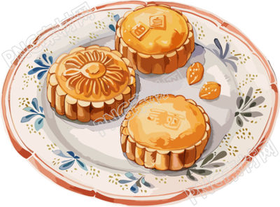 月餅透明高清插圖