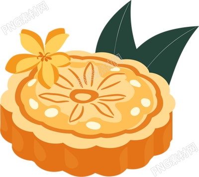 月餅扁平插畫