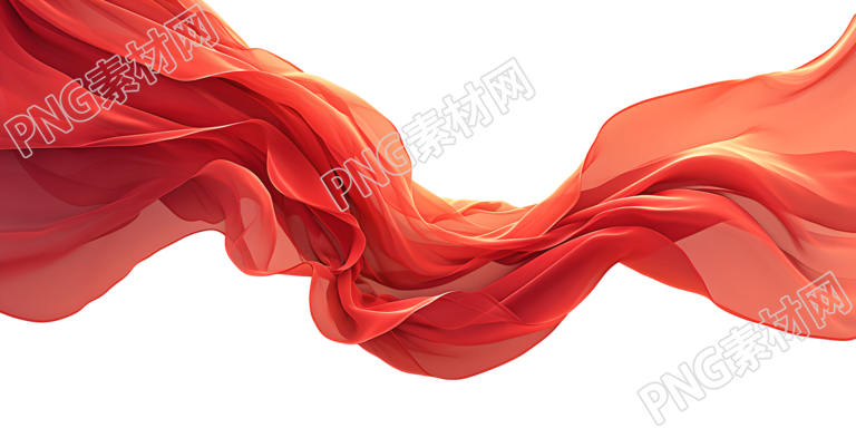红飘带高清图形素材
