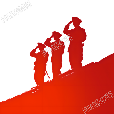 士兵剪影插畫素材
