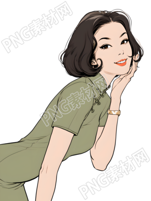 魅力女性商用插圖