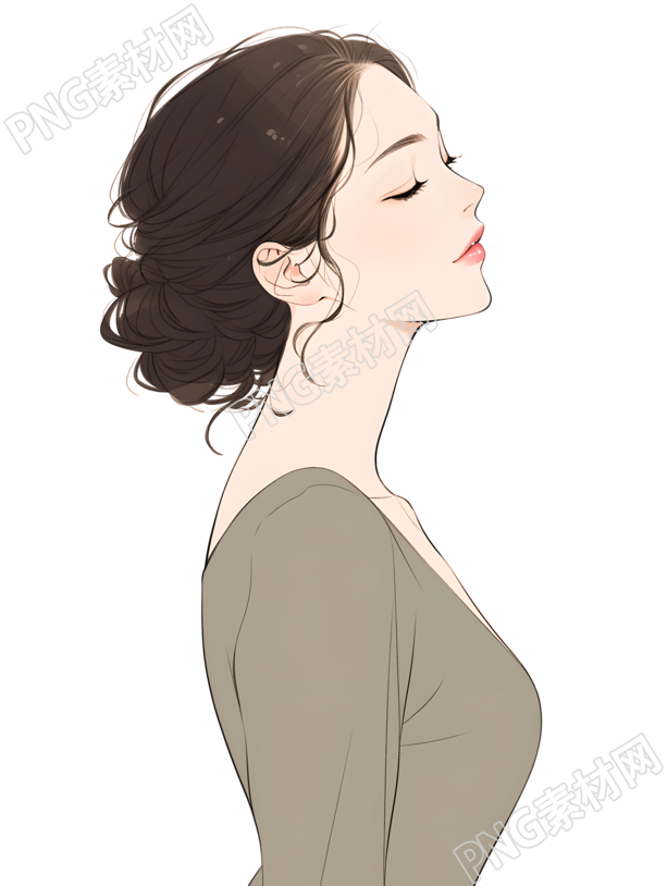 魅力女性透明背景素材