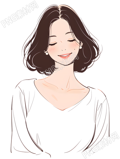 魅力女性優(yōu)雅插畫