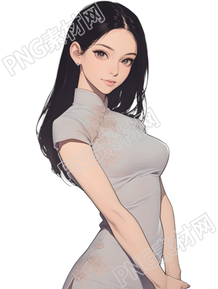 魅力女性可商用插畫
