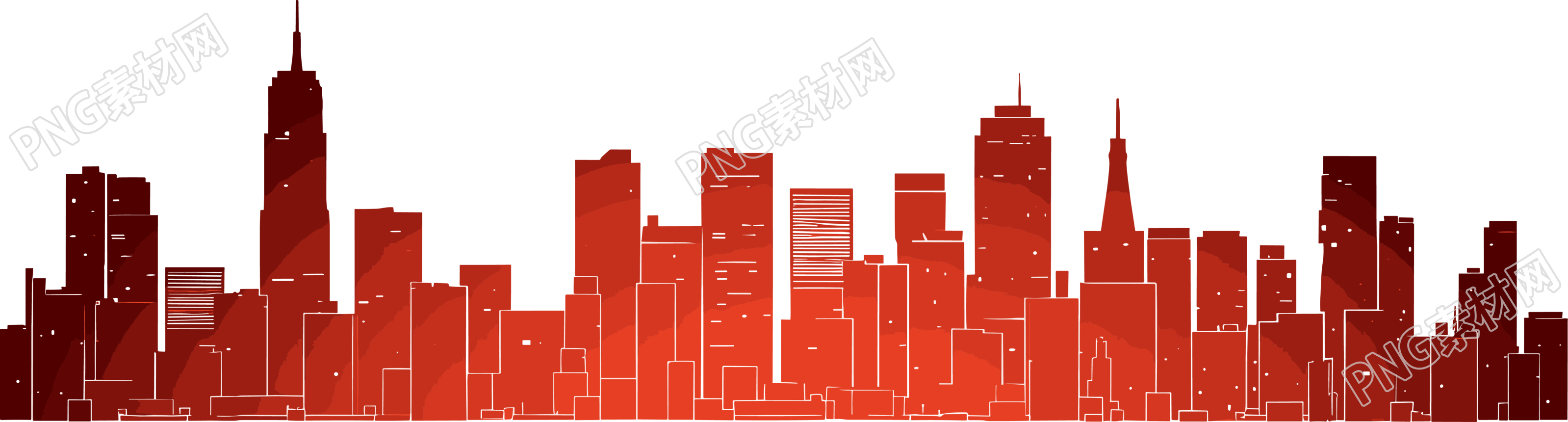 城市剪影创意设计元素