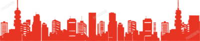 城市剪影簡約插畫