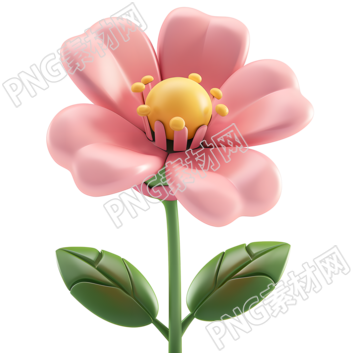 3D花朵可爱卡通素材