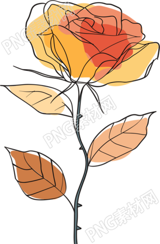 抽象植物極簡(jiǎn)插畫(huà)