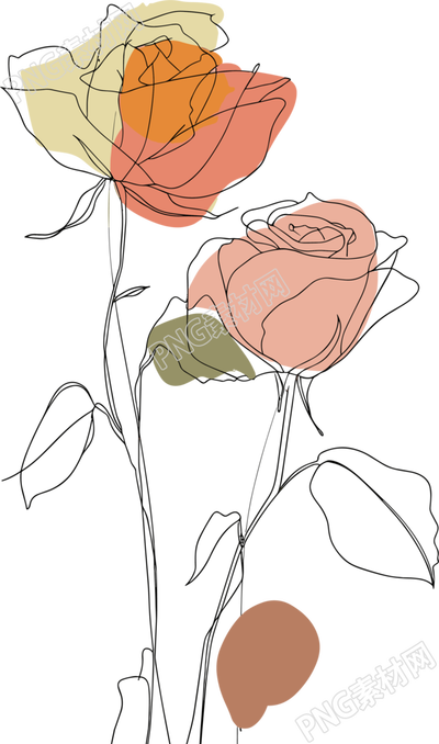 抽象植物PNG插圖