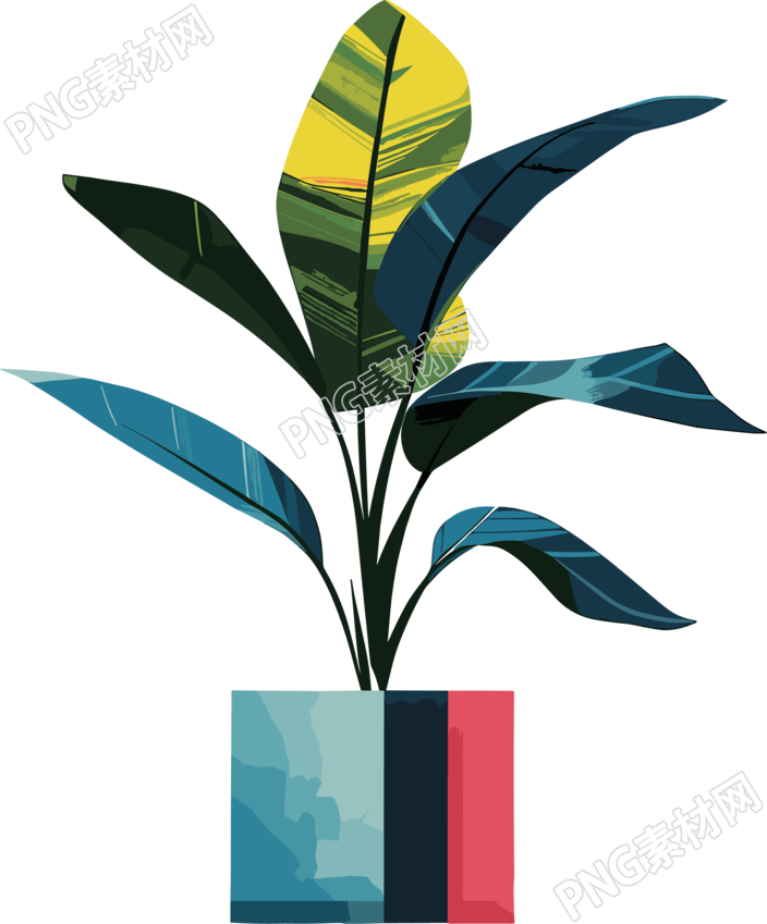 抽象植物透明背景素材