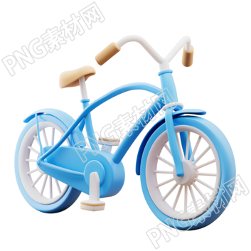 3D自行車透明背景素材