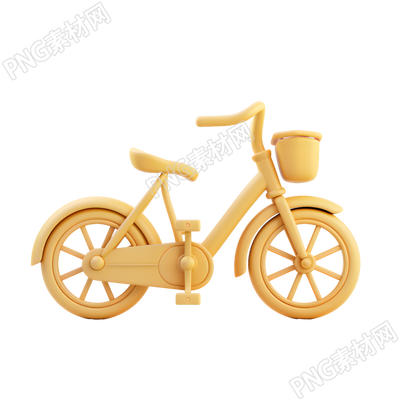3D自行車卡通插畫