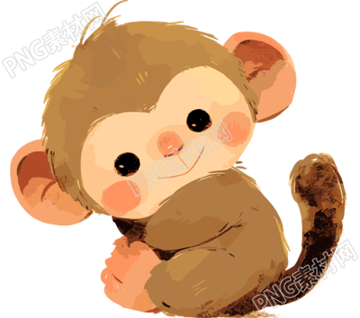 猴子卡通插圖