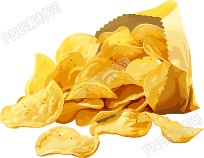 薯片卡通插畫素材