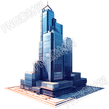 3D摩天大楼商业设计元素