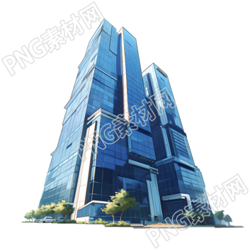3D摩天大樓簡筆畫素材