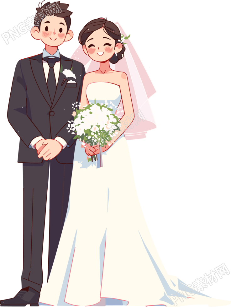 新婚夫妇可商用元素