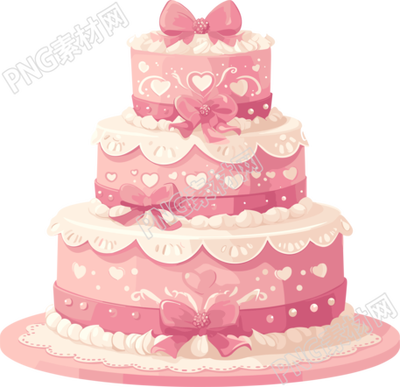 結(jié)婚婚禮蛋糕扁平插畫