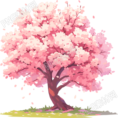 櫻花樹插畫素材