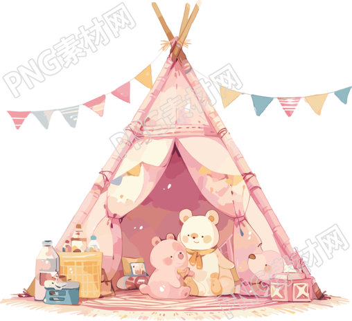 露营帐篷精美插图