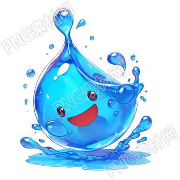 卡通水滴元素