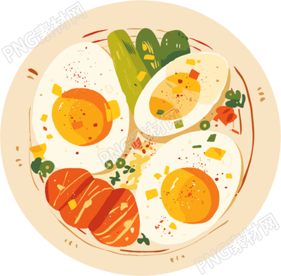 營(yíng)養(yǎng)餐PNG簡(jiǎn)單插畫(huà)