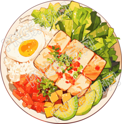 營(yíng)養(yǎng)餐高清插圖