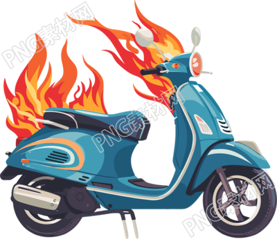 電動(dòng)車(chē)著火PNG創(chuàng)意元素