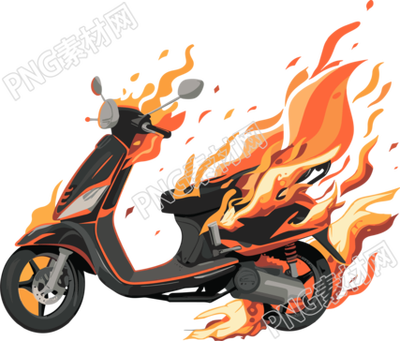 電動(dòng)車(chē)著火商用插圖