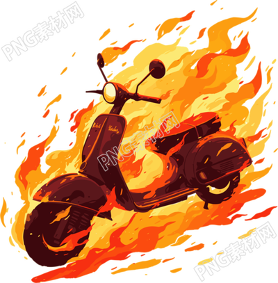 電動(dòng)車(chē)著火高清素材