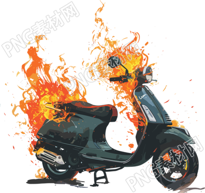 電動(dòng)車著火扁平插圖