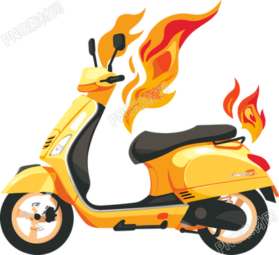 電動(dòng)車著火創(chuàng)意插圖