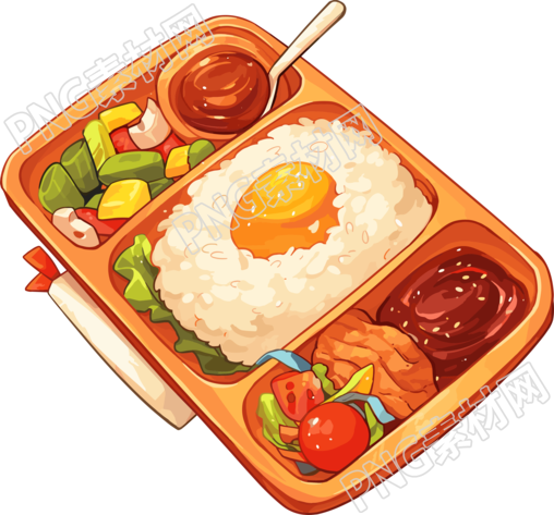 卡通午餐插图设计