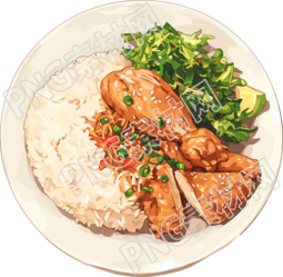 卡通午餐PNG插圖