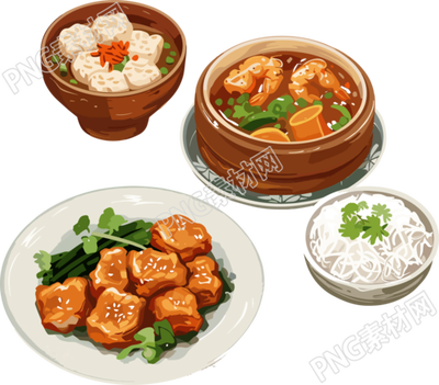 卡通午餐插畫