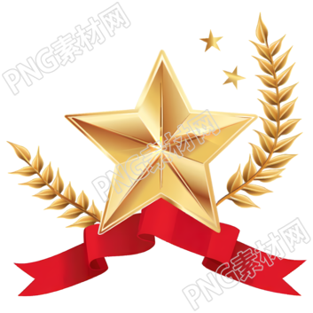 五角星徽章插圖