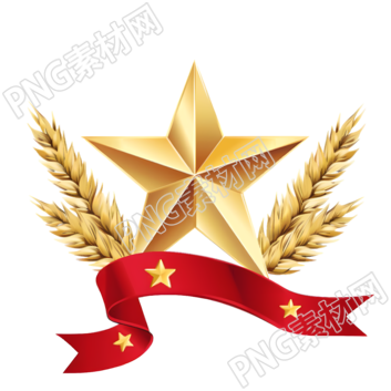 五角星徽章创意素材