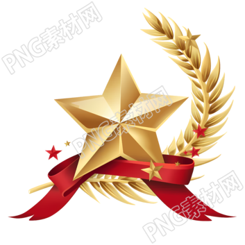 五角星徽章元素