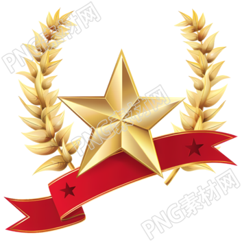 五角星徽章圖形素材