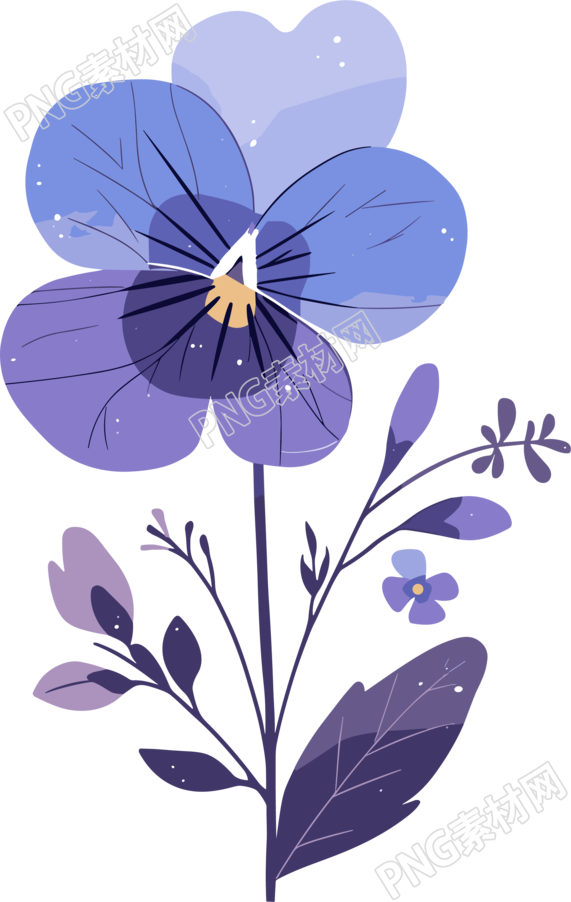 简约花卉插画设计