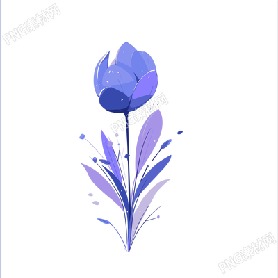 簡約花卉干凈插圖