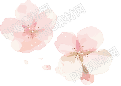 櫻花花瓣漸變粉素材