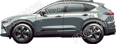 小轎車插畫設計元素