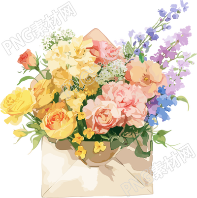 鮮花賀卡插圖
