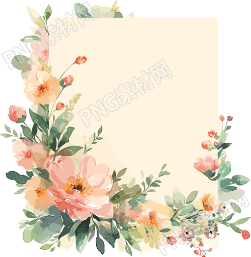 鲜花贺卡插画