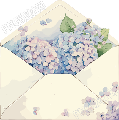 鮮花賀卡水彩素材