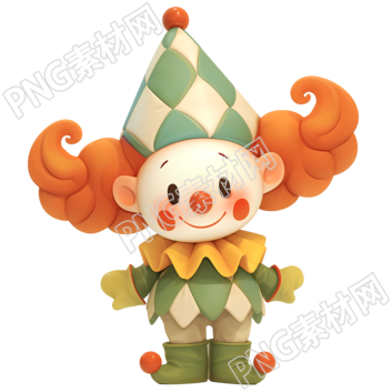 3D小丑PNG商用素材