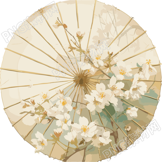 油纸伞可商用插画